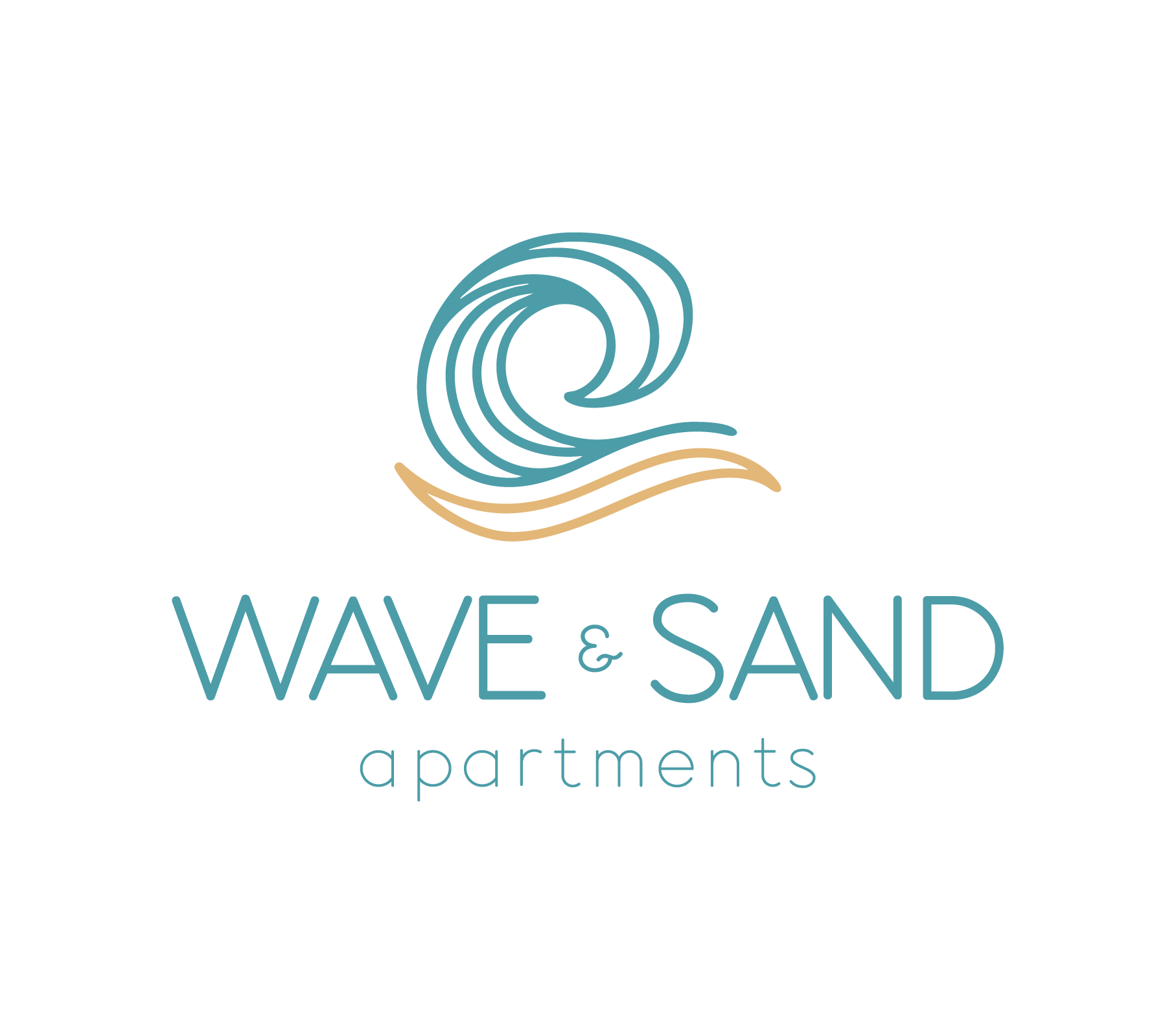 Wave & Sand apartments logo vertical
